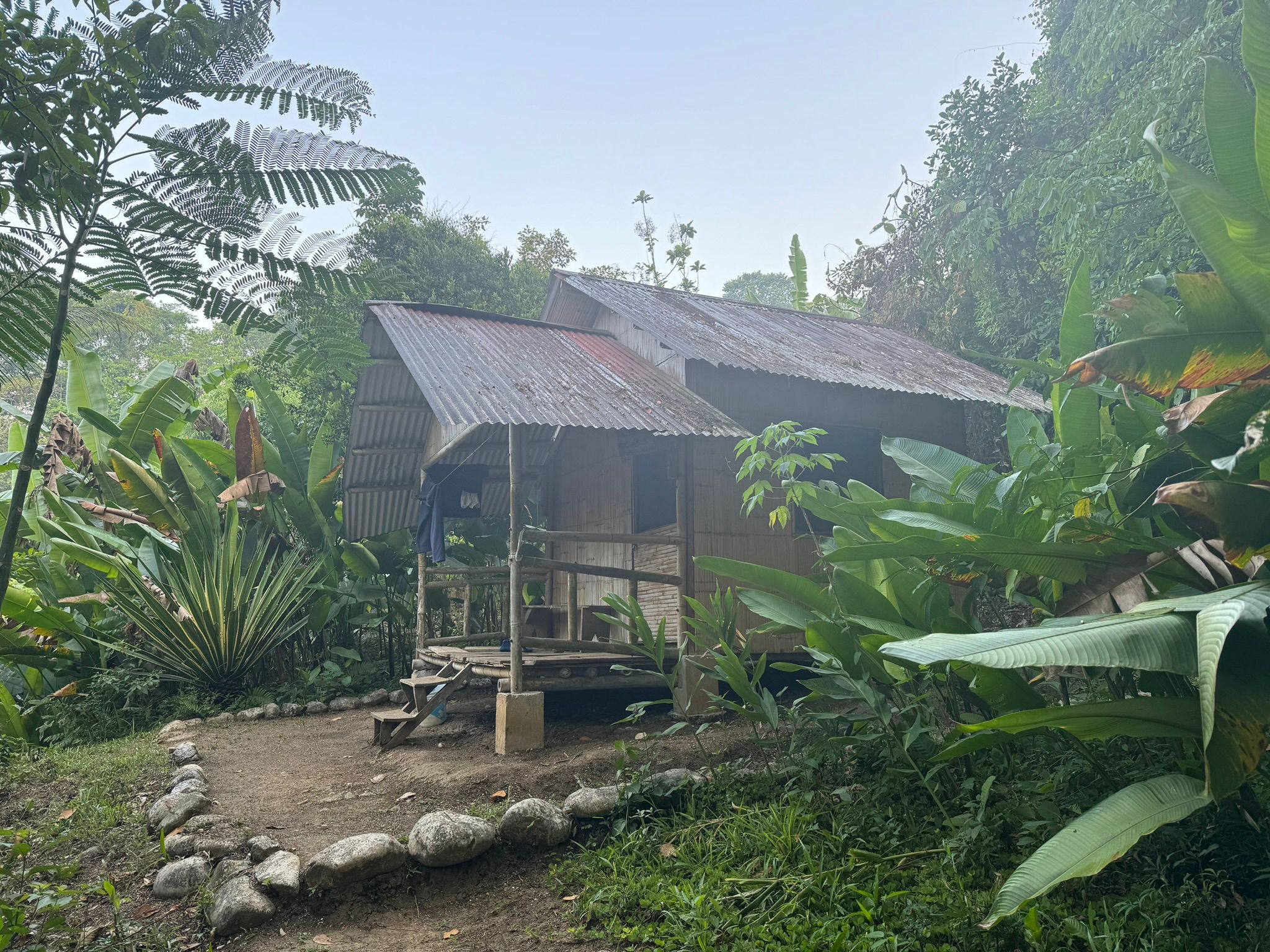 Cabaña familiar de bambú — bioconstrucción en Palenque, Chiapas