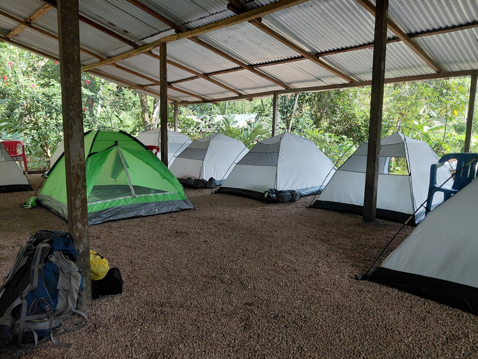 Campamento cubierto para grupos en la selva — La Ventana Palenque